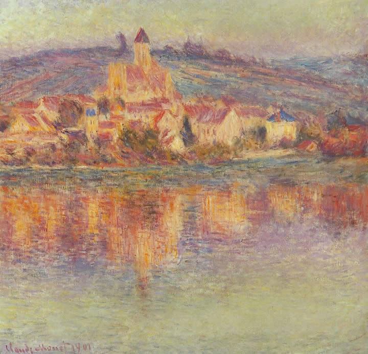 Claude Monet Vetheuil at Sunset